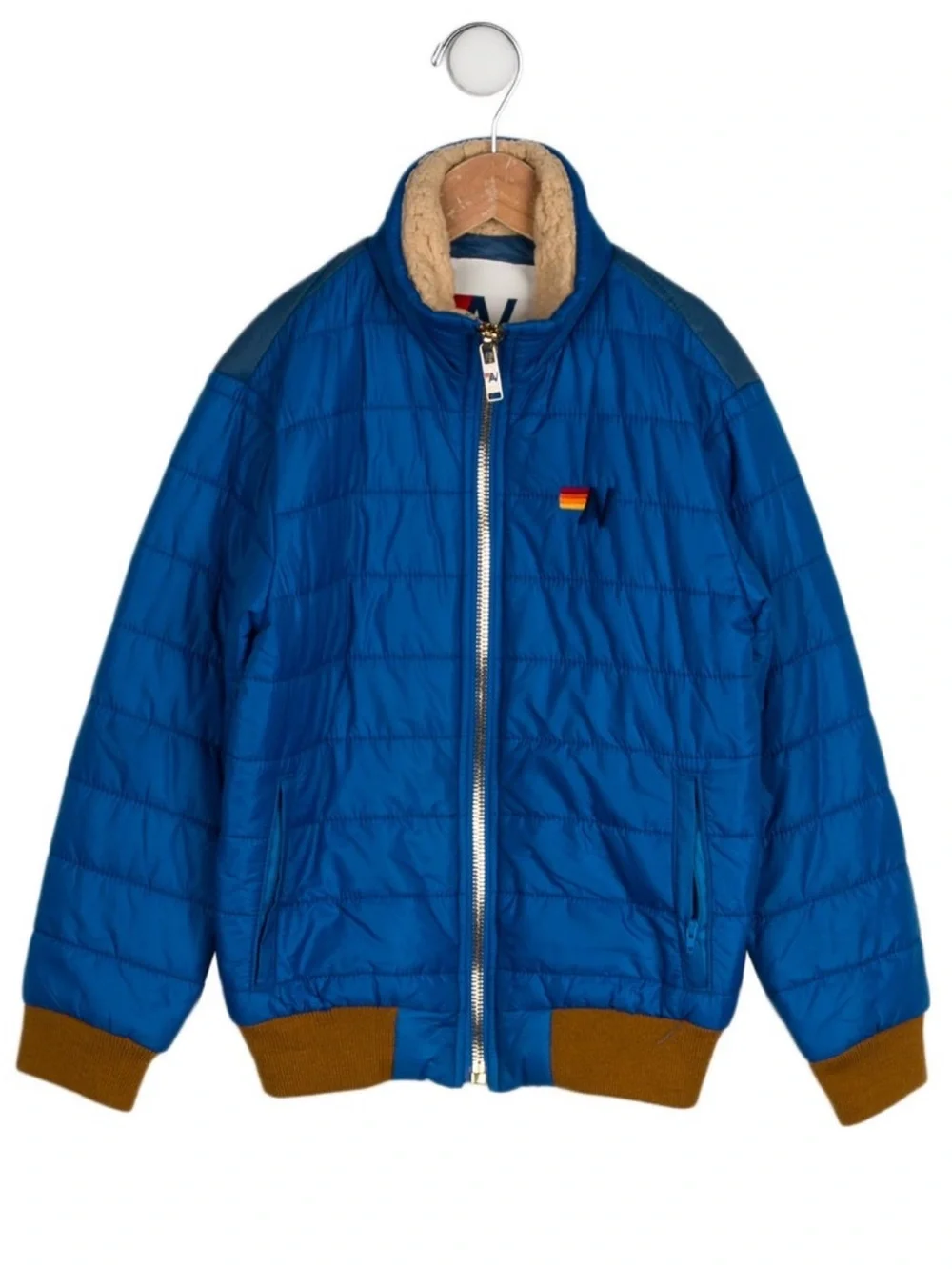 Aviator Nation Kids All Season Puffer Jacket Medium 8 Snorkel Blue
